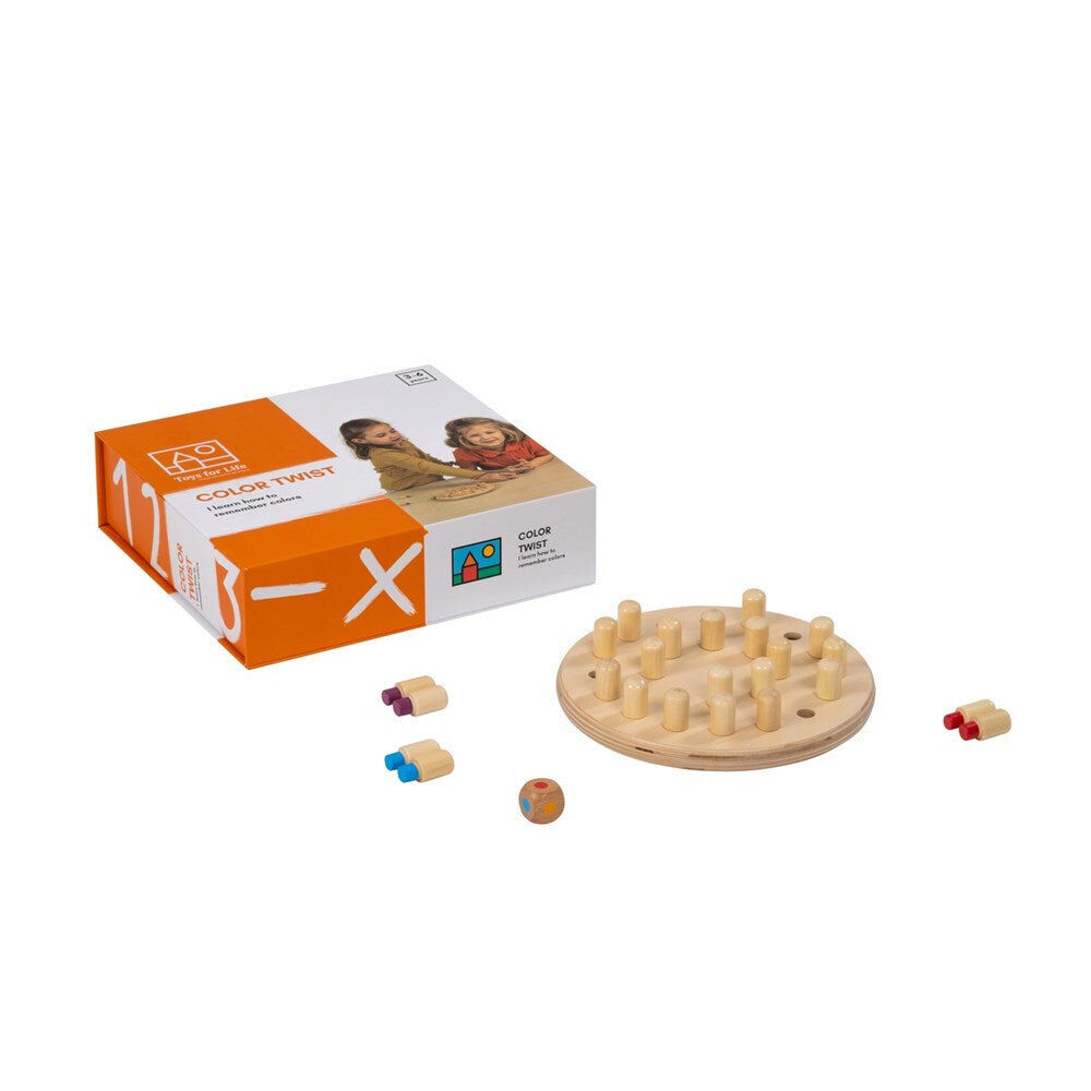 TFL Colour Twist Wooden Memory Game Educational Toy Kids/Children - 3y+ (24 Pieces)
