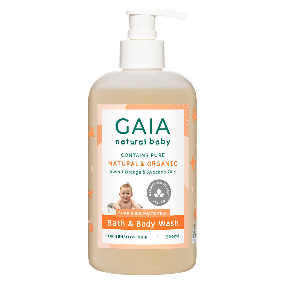 Gaia 1L Pure Organic Bath & Body Wash Vegan Friendly for Baby Kids Toddlers (2 Pack) — image 2