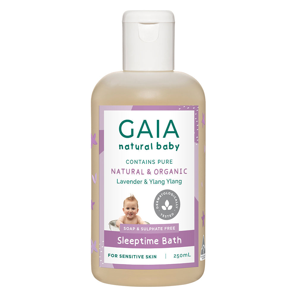 Gaia 2x250ml Pure Organic Sleeptime Bath Vegan Friendly for Baby Kids Toddlers (2 Pack) — image 2