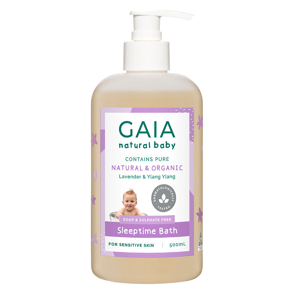 Gaia 500ml Pure/Organic Sleeptime Bath for Baby/Kids/Toddlers Vegan Friendly (2 Pack) — image 2