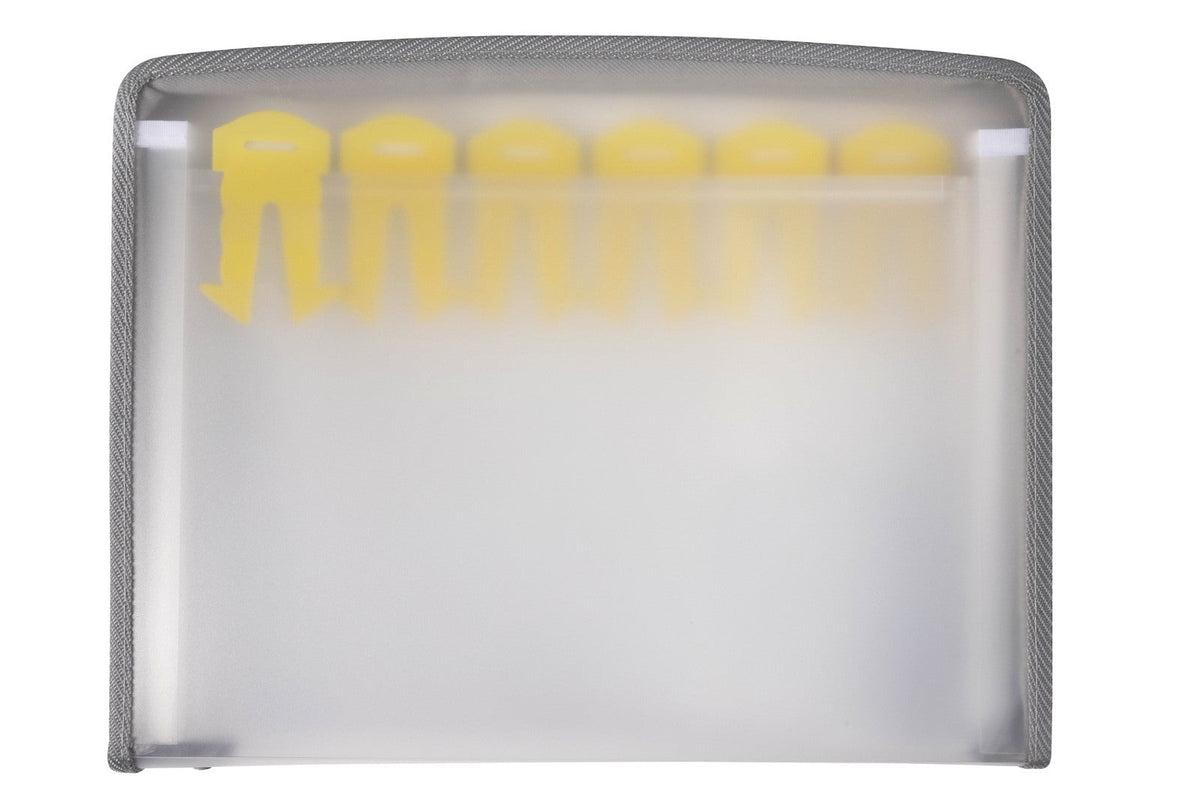 Colourhide A4 Zip-It Expanding File Cover Organiser w/ Pen Holder Loop Clear (3 Pack) — image 3