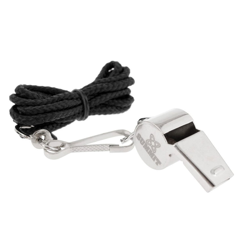 Summit Global Summit Brass Sports Whistle Referee/Match/Outdoor/Camping/Training w Lanyard (2 Pack) — image 3