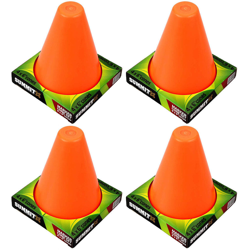 Summit Global 16pk Marker Cones Soccer Football Orange Sport Fitness Training
