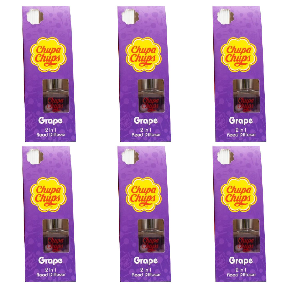 Chupa Chups 30ml 2in1 Candy-Scented Reed Diffuser Home Fragrance Assorted (6 Pack)