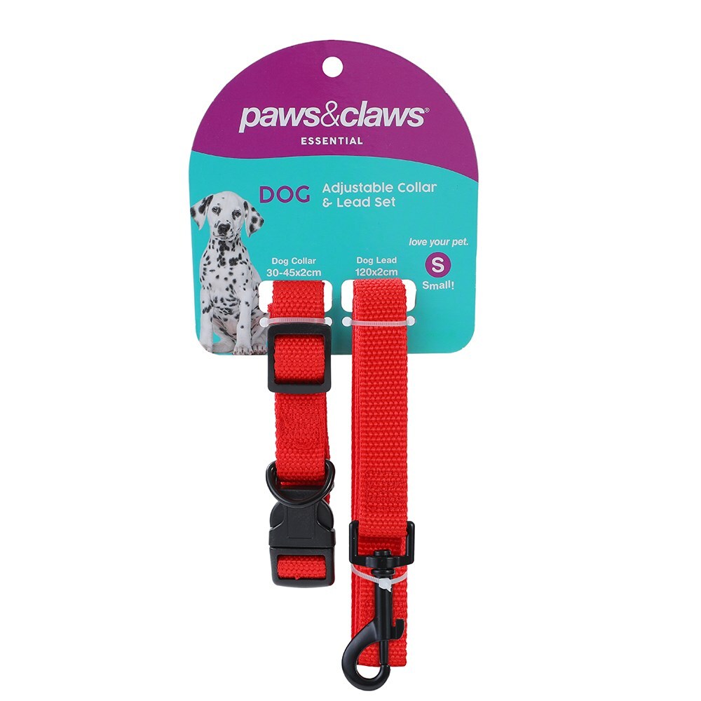 Paws and Claws Essentials 120cm Dog Collar/Leash 30-40cm Pet Lead Set Assorted (3 Pack) — image 5