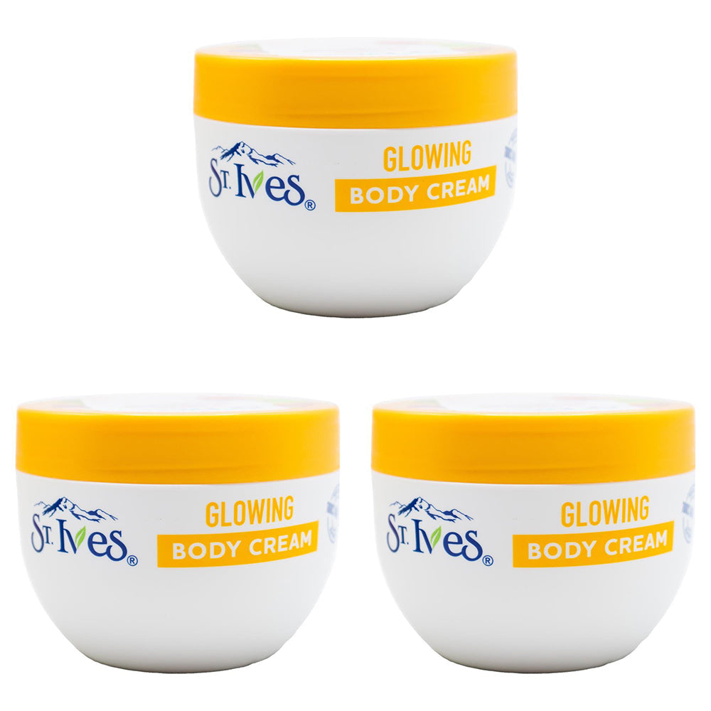 ST Ives 300ml Body Cream Glowing Apricot Moisturising Hydrating Skin Care (3 Pack)
