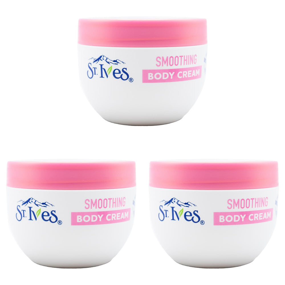 ST Ives 300ml Body Cream Smoothing Rose Water & Argan Oil Hydrating Skin Care (3 Pack)