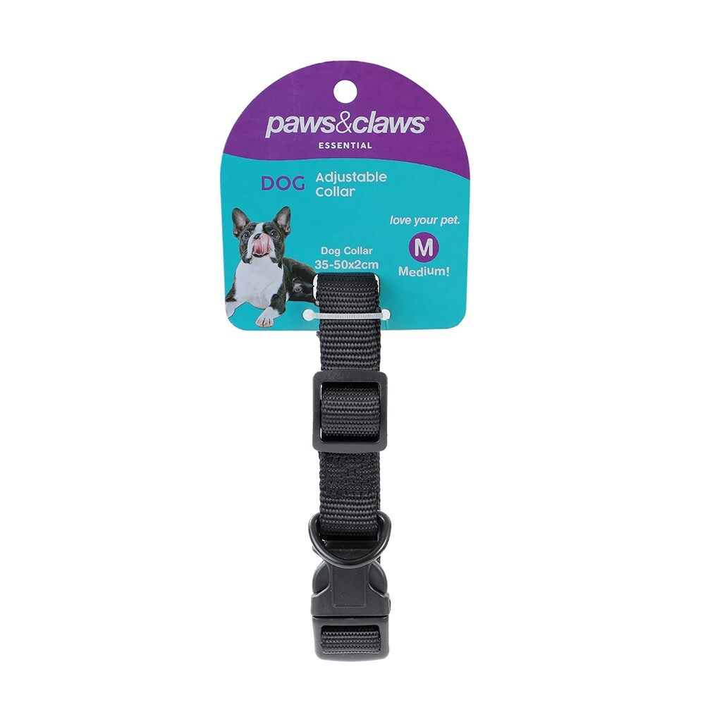 Paws and Claws Paws & Claws Essentials Adjustable Pet Medium Dog Secure Neck Collar Assorted — image 3