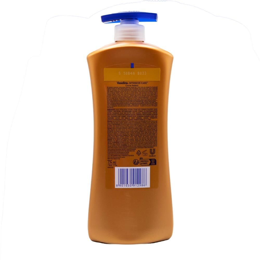 Vaseline 725ml Intensive Care Radiant Cocoa Butter Body Lotion for Dry Skin — image 2