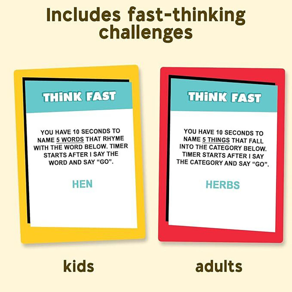 Moose Games Who Knows More, Kids or Adults? Educational Party Card Game — image 5