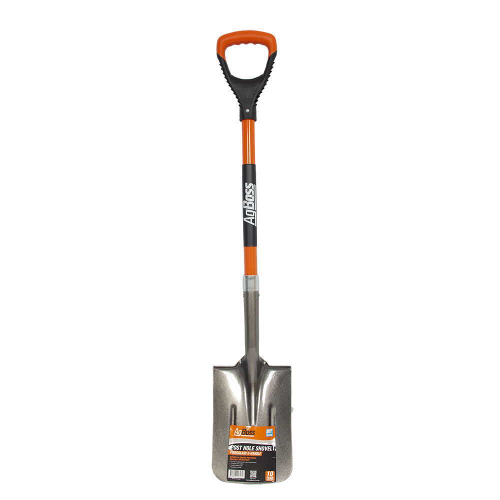 Agboss Orange and Black Multi Purpose Post Hole Shovel With D Handle