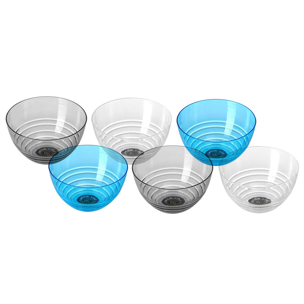 Lemon and Lime 14cm Wave Deco Serving Food Salad Bowl Dinnerware/Tableware Asst (6 Pack)