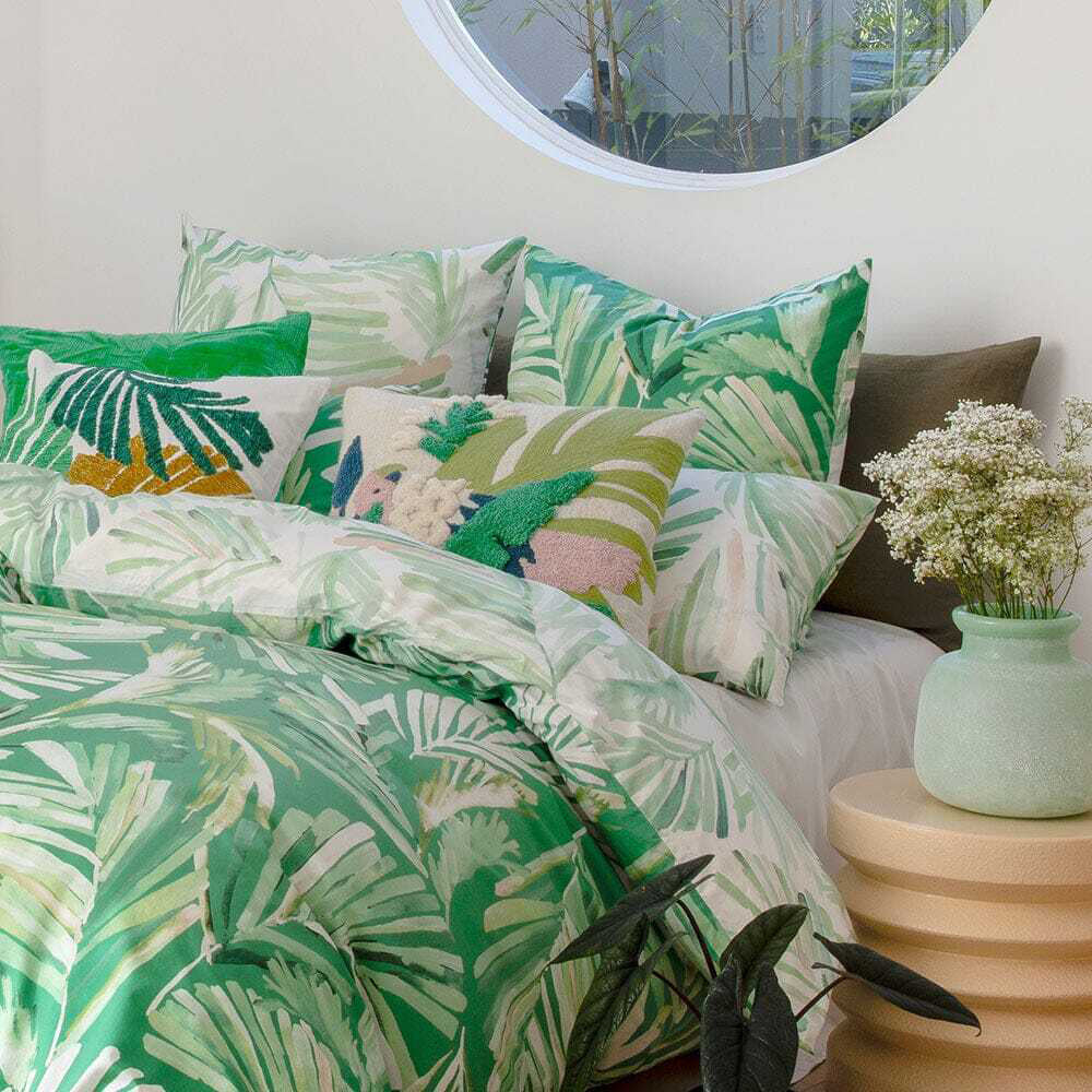 Kas Australia Oliana Euro Throw Pillowcase/Cushion Cover Square 65x65cm Green — image 4