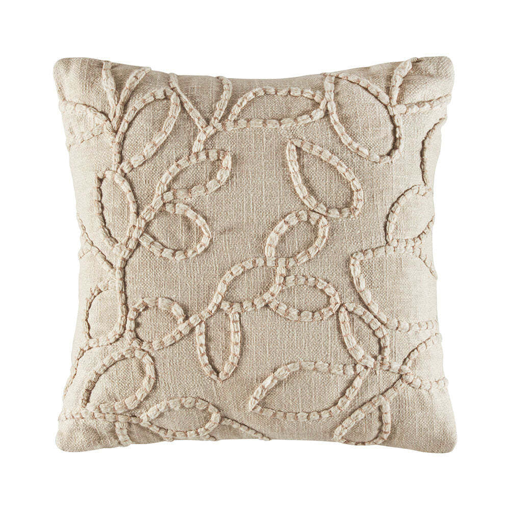 Kas Australia Hampstead Filled Cushion/Pillow Home Decor Sqr 50x50cm Natural