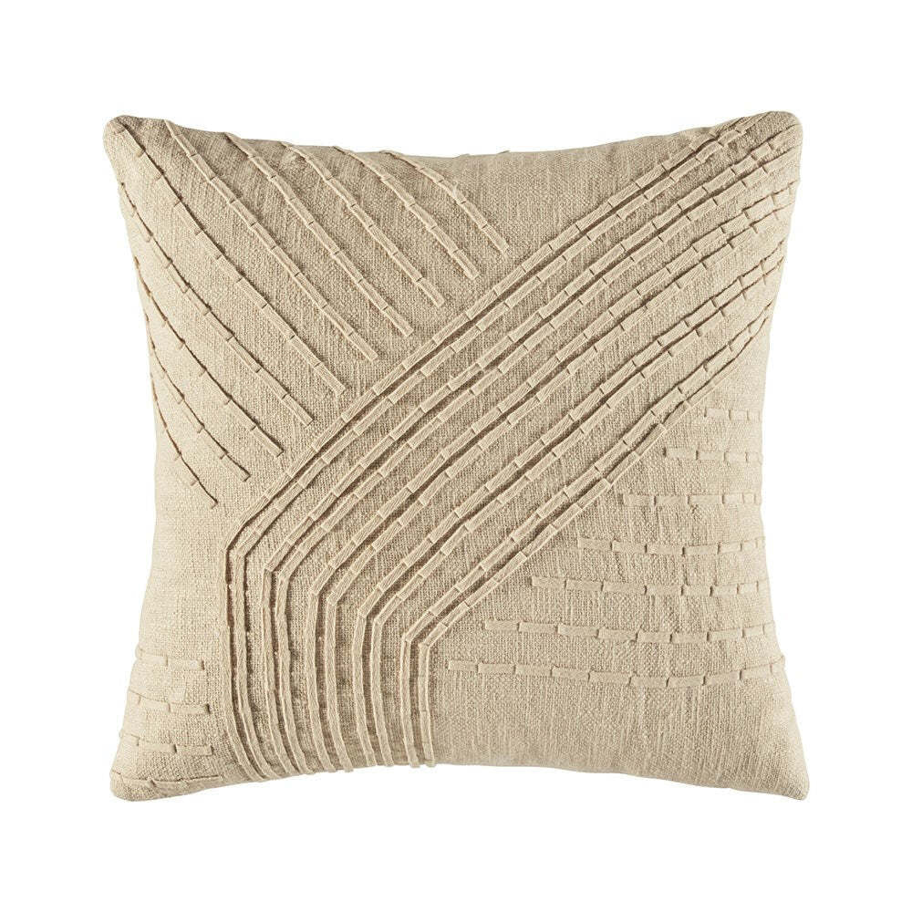 Kas Australia Arlia Filled Cushion/Throw Pillow Square Decor 50x50cm Natural