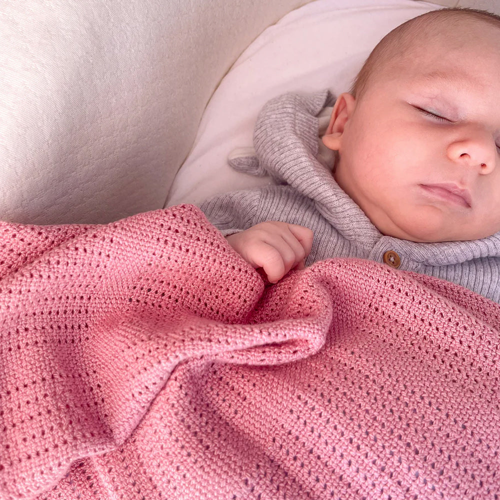 Bubba Blue Nordic Bamboo 70x90cm Soft Cellular Blanket Baby 0-12m Berry/Rose (2 Pack) — image 6
