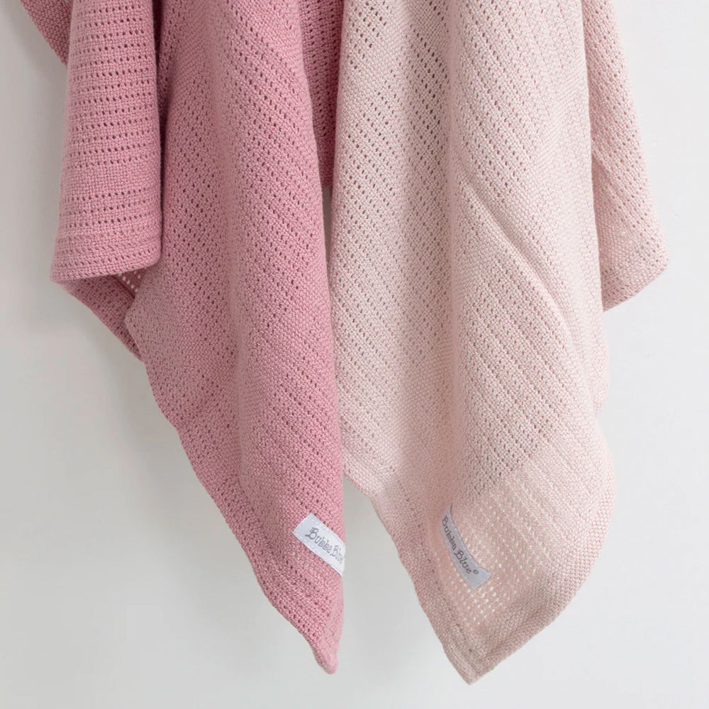 Bubba Blue Nordic Bamboo 70x90cm Soft Cellular Blanket Baby 0-12m Berry/Rose (2 Pack) — image 4