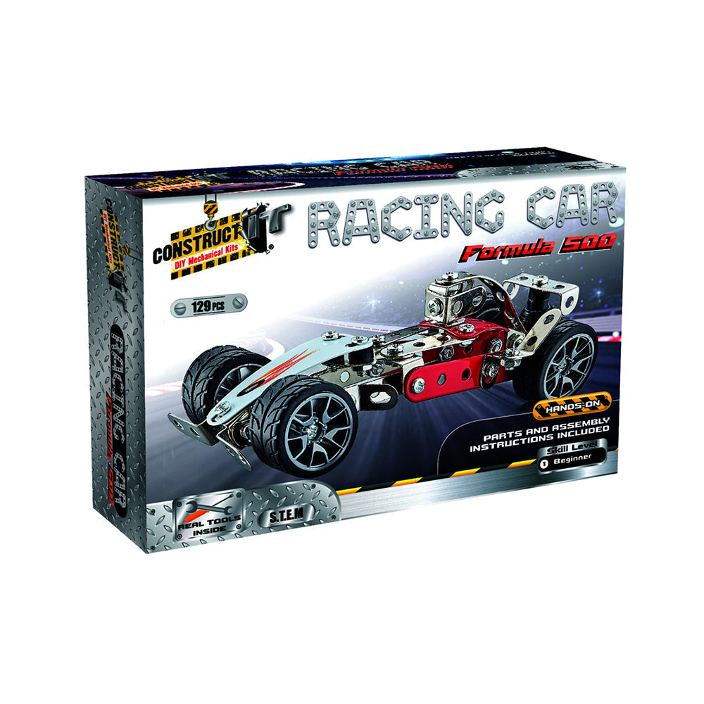 Construct IT DIY Racing Car Formula 500 Toy w/ Tools Kit Kids 8y+ (129 Pieces)