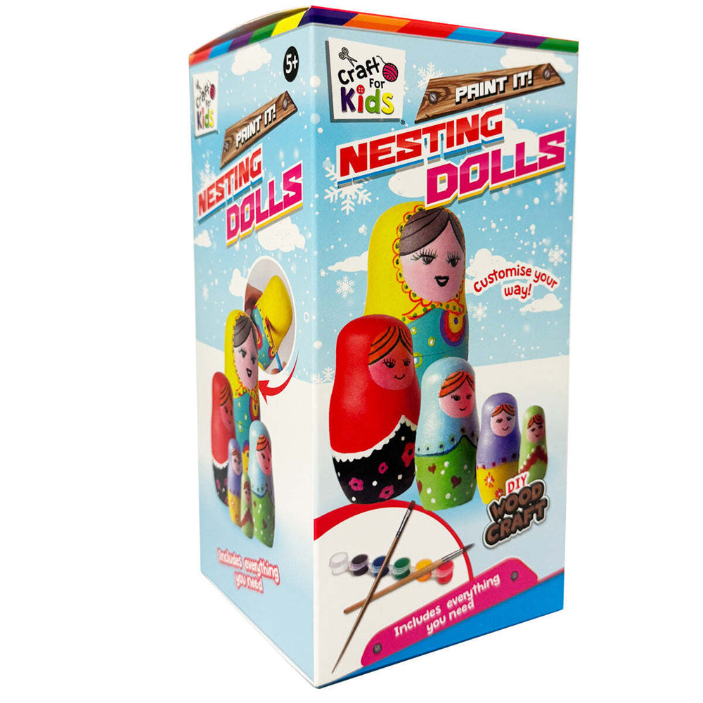 Craft for Kids Paint Your Own Wooden Nesting Dolls 5y+ (2 Pack) — image 2