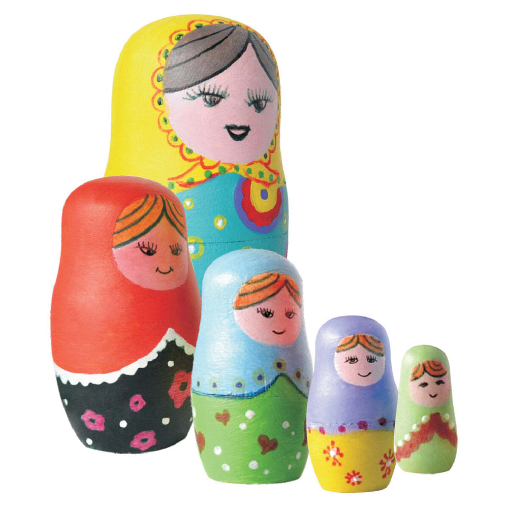 Craft for Kids Paint Your Own Wooden Nesting Dolls 5y+ (2 Pack) — image 3