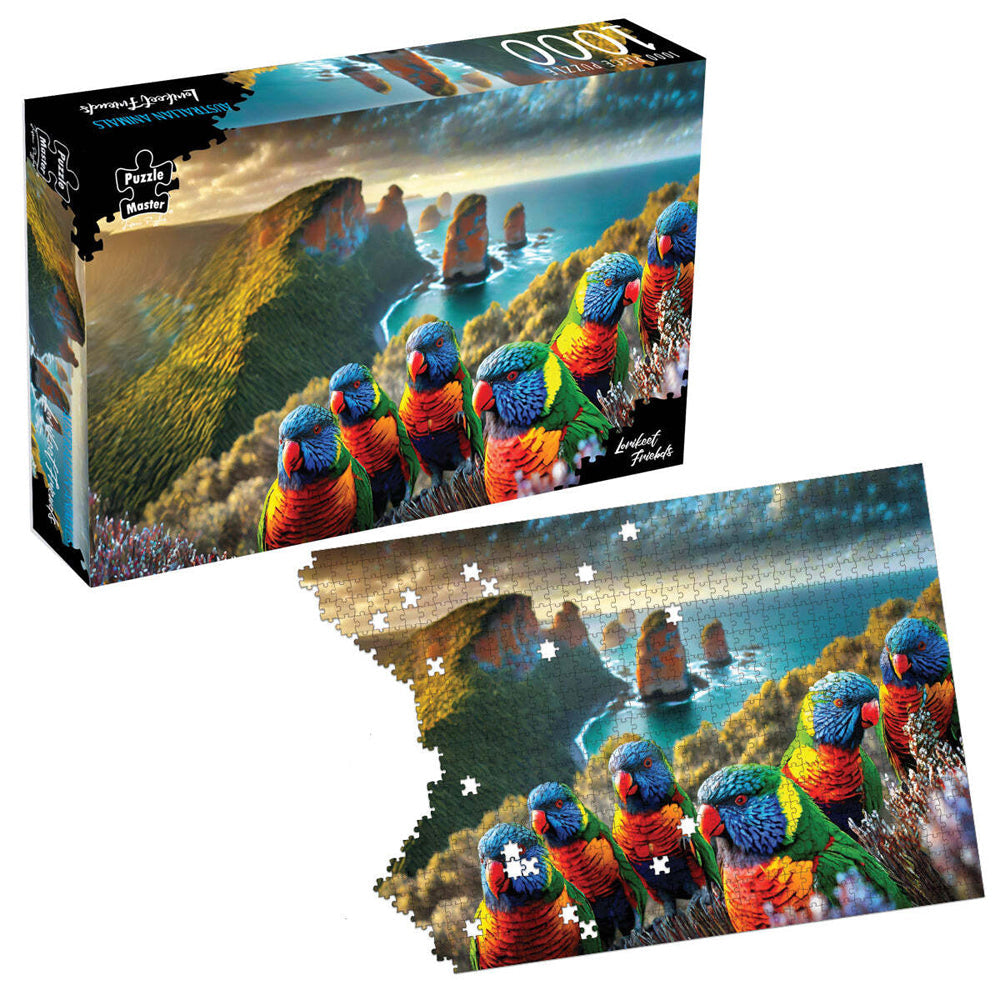 Puzzle Master 70x50cm Lorikeet Friends and Turtle Discovery Jigsaw Set (2 Pieces) — image 3