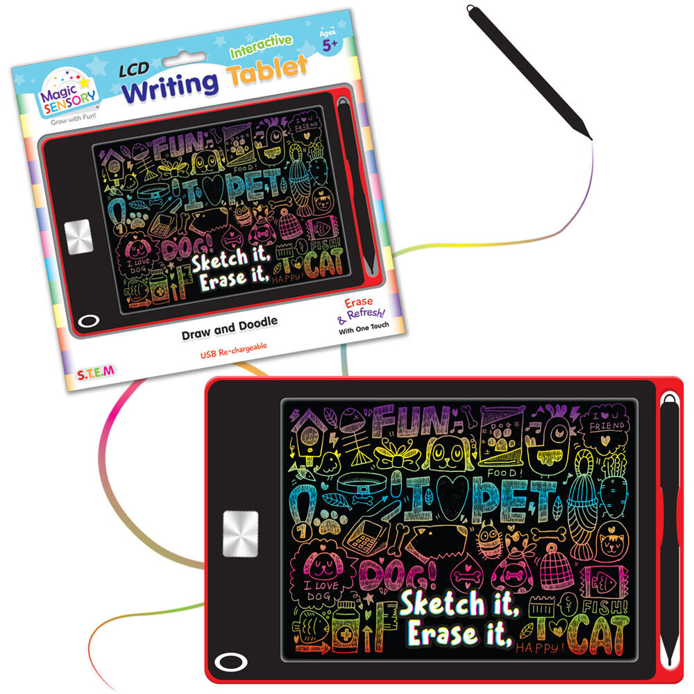 Magic Sensory 8.5" Interactive LCD Writing Tablet Red Pet Kids/Children 3y+ (2 Pack) — image 3