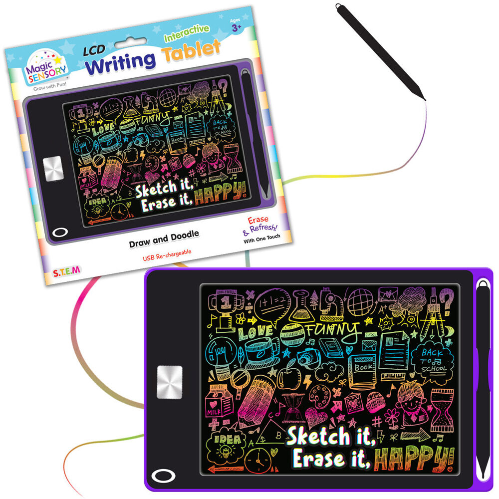 Magic Sensory 8.5" Interactive LCD Writing Tablet Purple Art Children 3y+ (2 Pack) — image 3