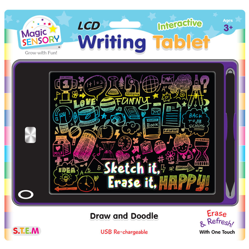 Magic Sensory 8.5" Interactive LCD Writing Tablet Purple Art Children 3y+ (2 Pack) — image 2