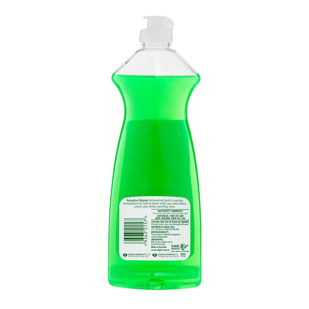 Palmolive 500ml Original Dishwashing Liquid Detergent Wash Dishes Pan Glass (12 Pack) — image 3