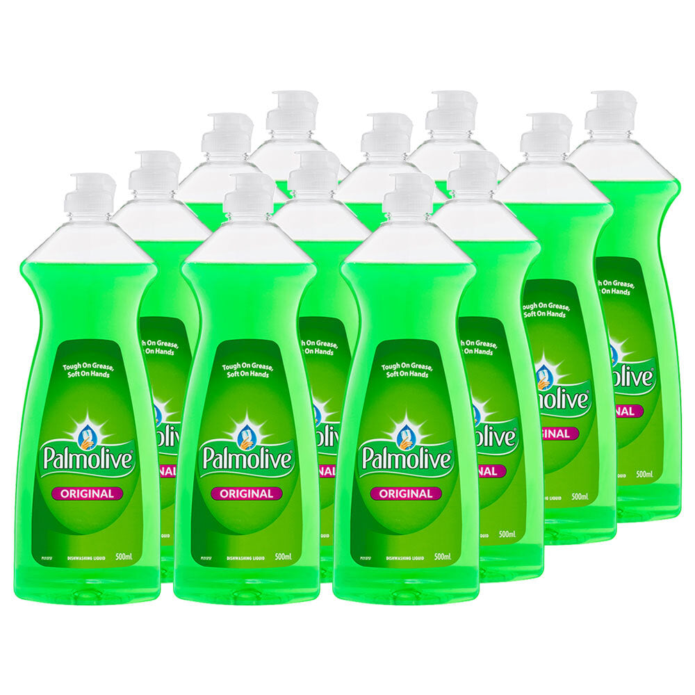 Palmolive 500ml Original Dishwashing Liquid Detergent Wash Dishes Pan Glass (12 Pack)