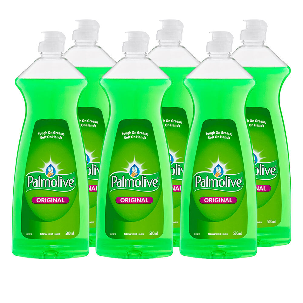 Palmolive 500ml Original Dishwashing Liquid Detergent Wash Dishes Pan Glass (6 Pack)