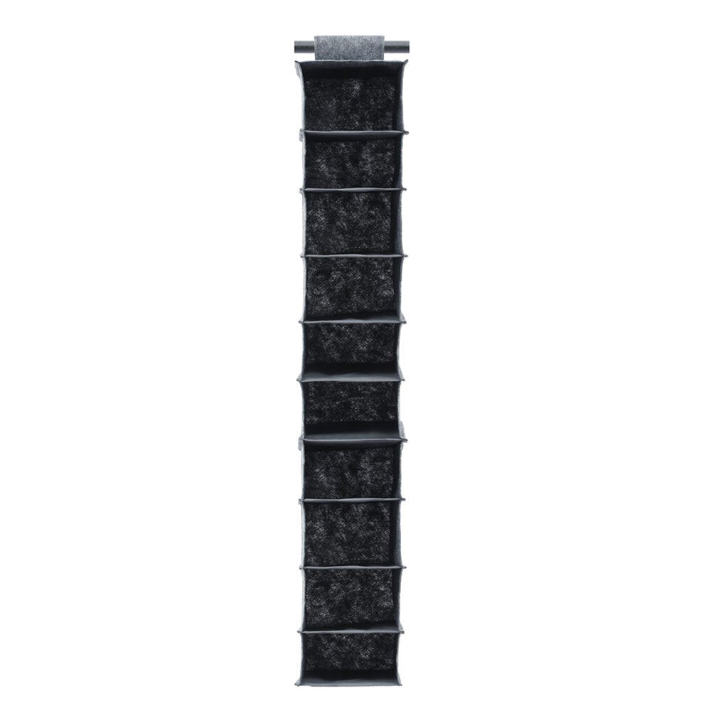 Boxsweden 10 Tier Hanging Shelf Wardrobe Organiser Clothes Storage Closet (2 Pack) — image 3