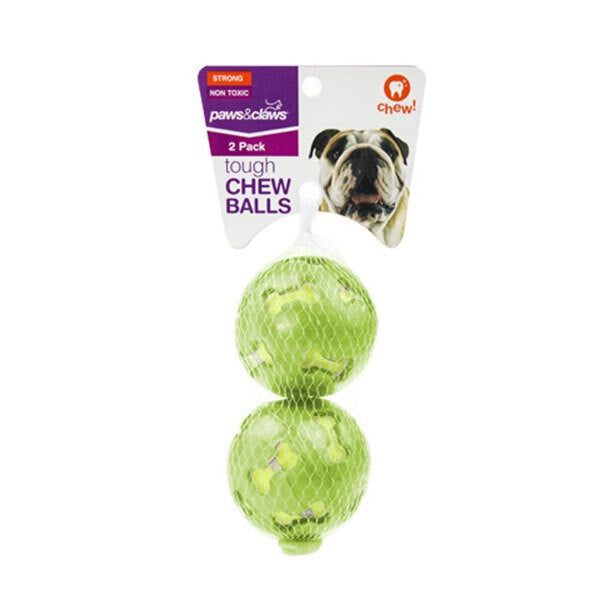 Paws and Claws TPR 7cm Felt Ball Pet Dog/Puppy Tough Chew Balls Toy Assorted (6 Pack) — image 5
