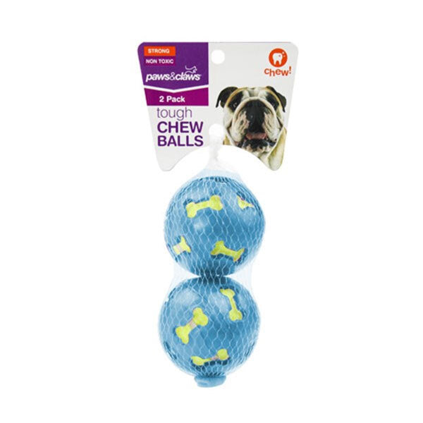 Paws and Claws TPR 7cm Felt Ball Pet Dog/Puppy Tough Chew Balls Toy Assorted (6 Pack) — image 4