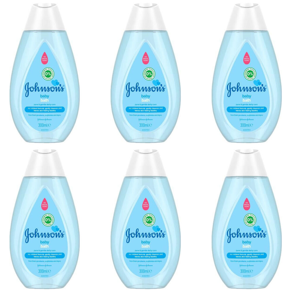 Johnson's 6PK No More Tears Baby Bath Liquid Soap Without Paraben & Sulphates 300ml