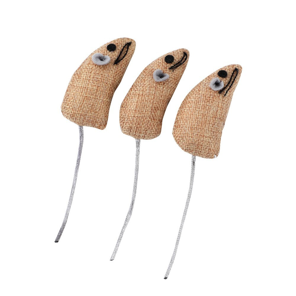 Paws and Claws 3pc Paws & Claws 6.5cm Catnip Canvas Mouse Interactive/Play Toy Cat/Pet Asst (2 Pack) — image 5