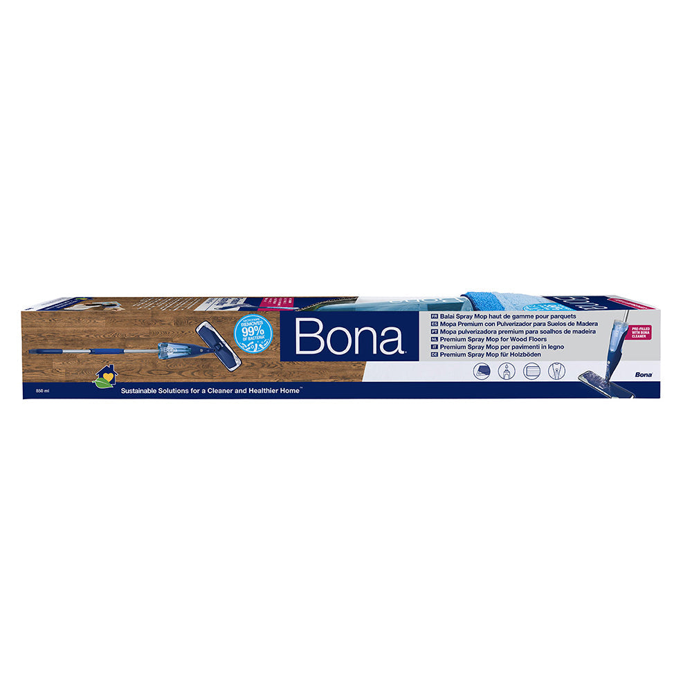 Bona Spray Mop w/ Microfibre Pad/850ml Wood Floor Cleaner Cartridge/2.5L Refill — image 5