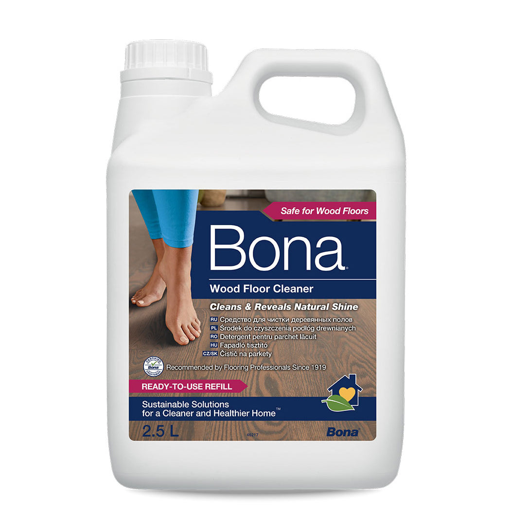 Bona 2.5L Wood Floor Cleaner/Maintenance for Timber/Wooden Surface Cleaning (2 Pack) — image 2
