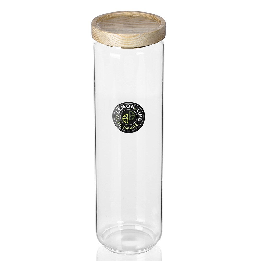 Lemon and Lime 1.65L Woodend Beach Glass Canister Food/Storage Container/Jar (2 Pack) — image 2