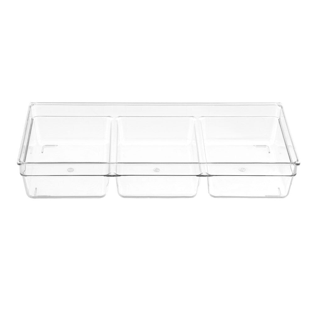 Boxsweden 33 x 15cm Plastic 3 Section Crystal Nest Tray Storage Home/Kitchen (4 Pack) — image 4