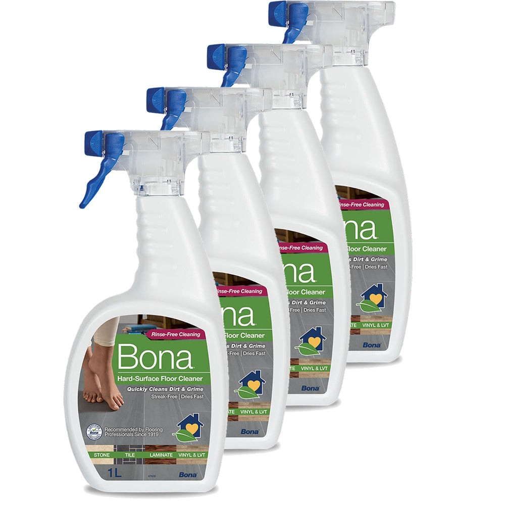Bona 1L Stone Tile & Laminate Spray Maintenance for Floors/Surface Cleaning (4 Pack)