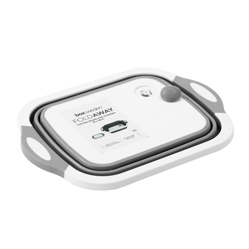 Boxsweden 40cm Foldaway/Collapsible Cutting Board/Foldable Strainer White (2 Pack) — image 2
