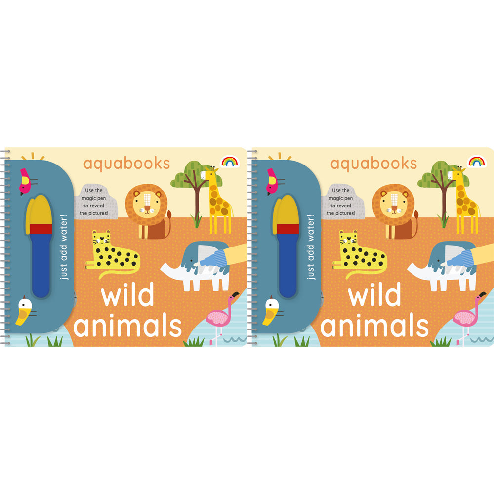 Really Decent Books Aquabooks Kids/Children Activity Book Wild Animals 3y+ (2 Pack)