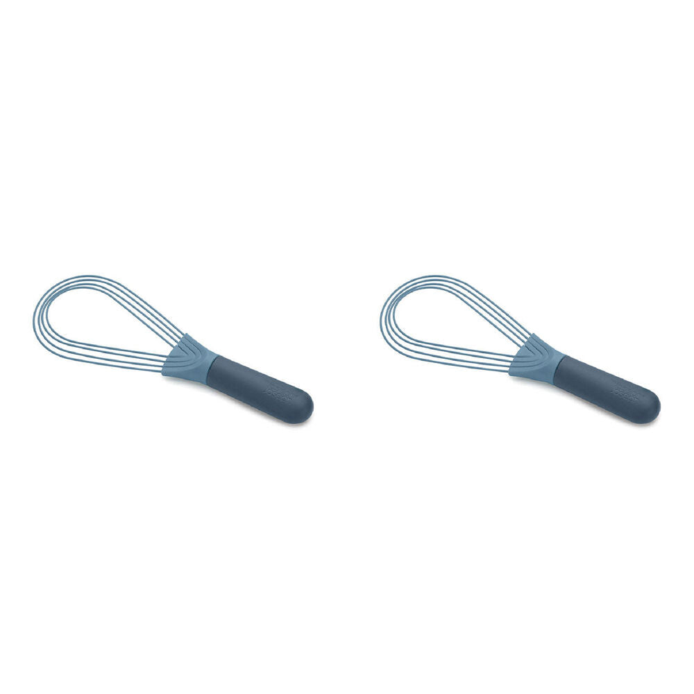 Joseph Joseph Twist 2-in-1 Flat/Balloon Kitchen Baking Cooking Whisk Blue (2 Pack)