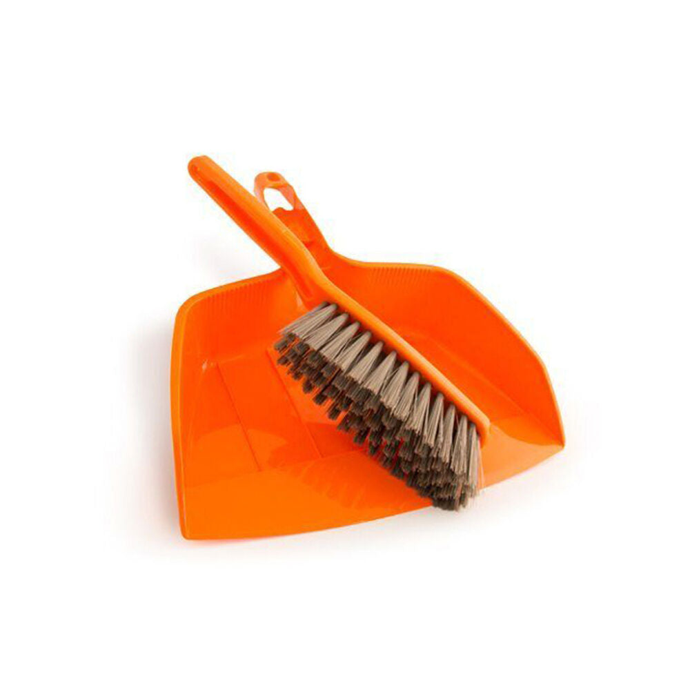 Agboss Domestic Use Plastic Dustpan And Brush 29x25x8cm Orange (2 Pack) — image 2
