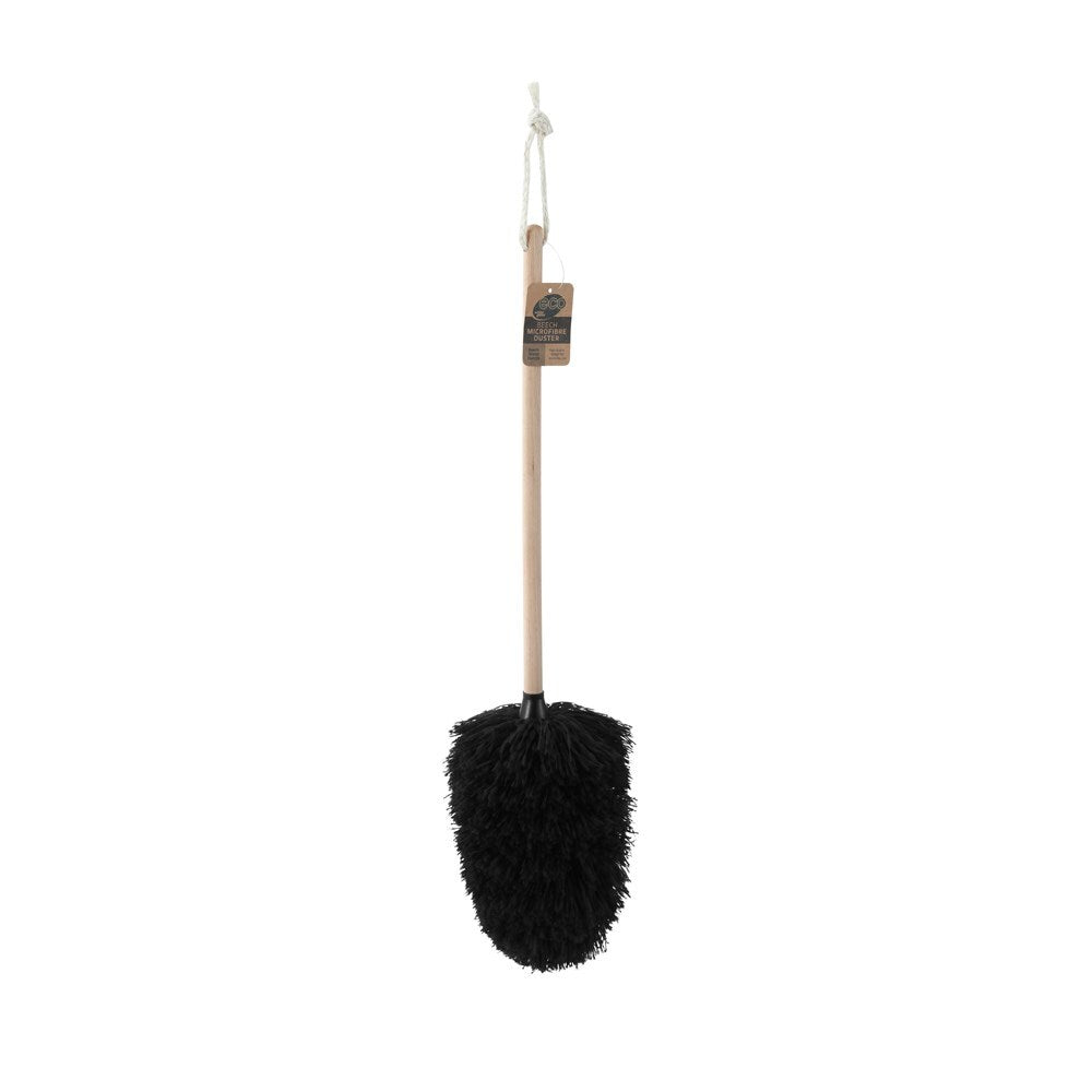 White Glove 54cm Eco Beech Wood Microfibre Duster Surface Cleaner Reuse BLK (3 Pack) — image 3