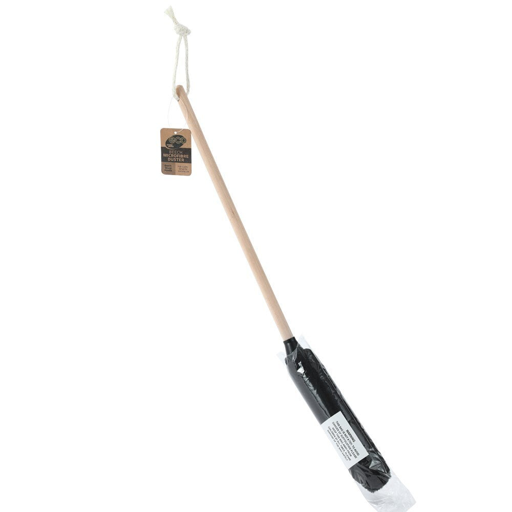 White Glove 54cm Eco Beech Wood Microfibre Duster Surface Cleaner Reuse BLK (3 Pack) — image 4