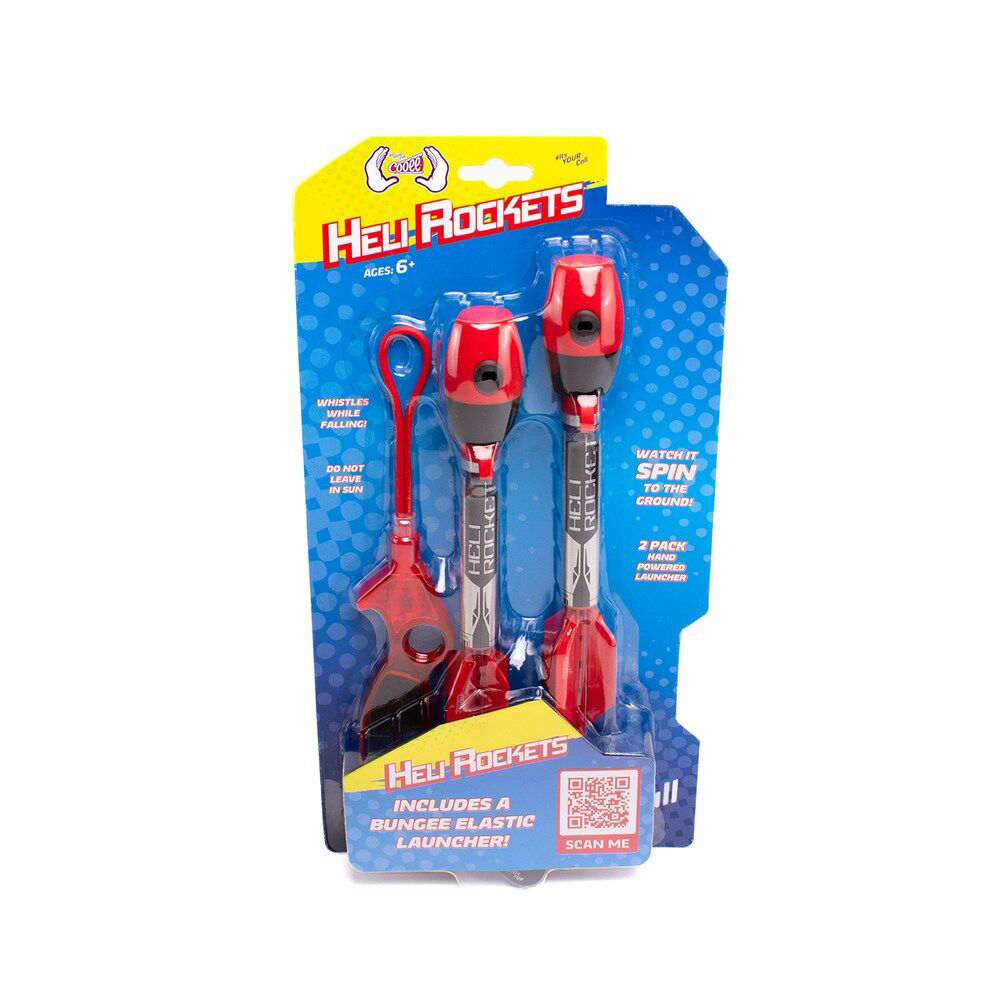 Cooee Soft Foam Tip Heli Rockets Outdoor Flying Active Play Toy Kids 6y+ (2 Pack) — image 2