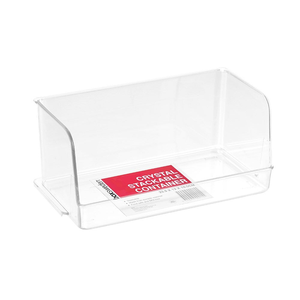 Boxsweden 23.5cm Crystal Kitchen Stackable Organiser/Storage Container Small (2 Pack) — image 3