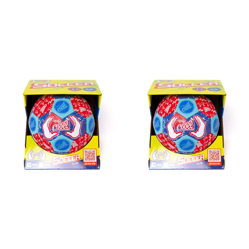 Cooee Size 5 Neoprene Beach Soccer Ball Kids/Family Outdoor Sports Red 6y+ (2 Pack)